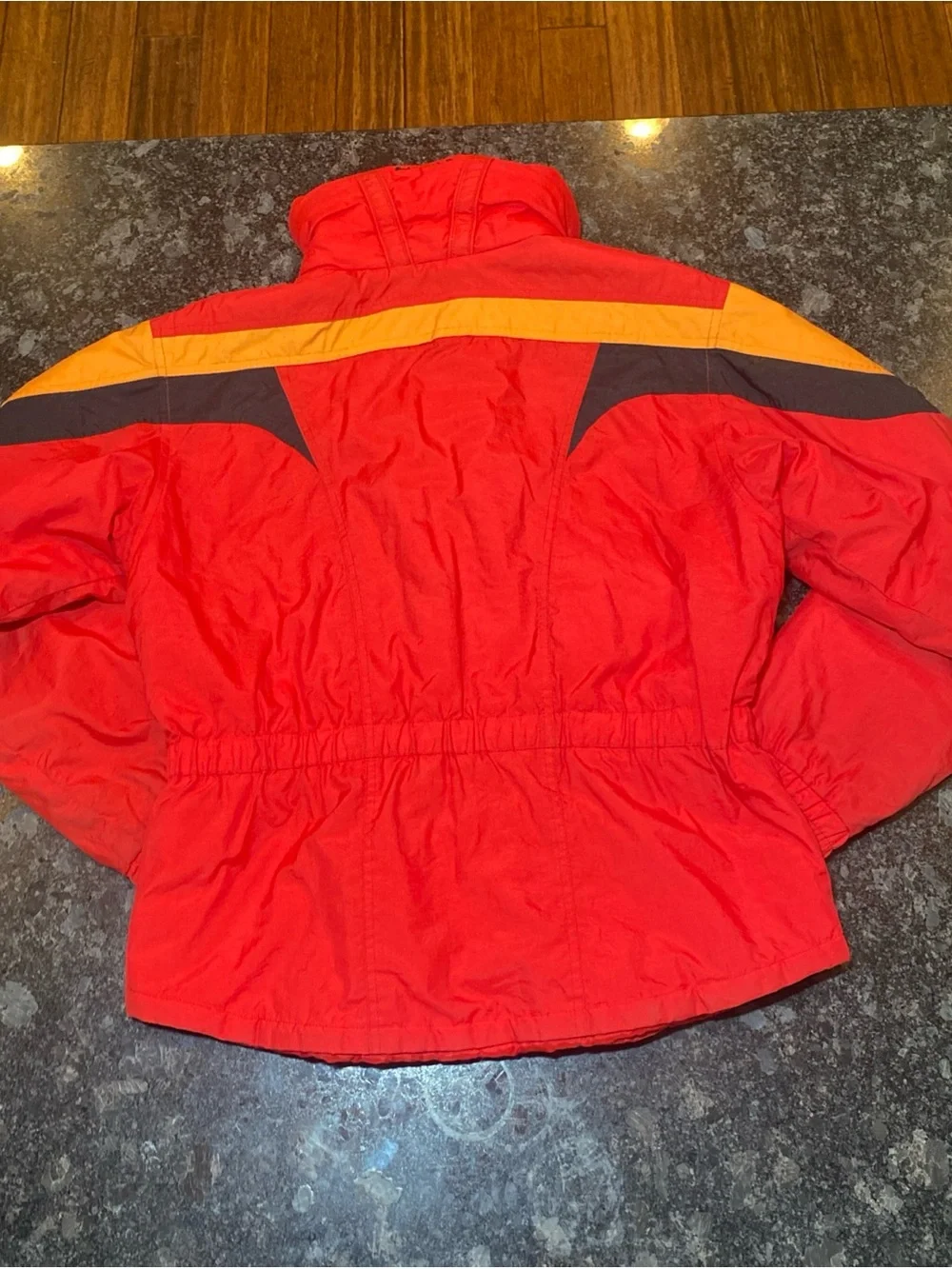Vintage 90s Sun Ice Snow Aces Ski Jacket Colorblock Red Cropped Size 18